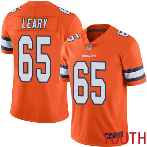 Youth Denver Broncos #65 Ronald Leary Limited Orange Rush Vapor Untouchable Football NFL Jersey